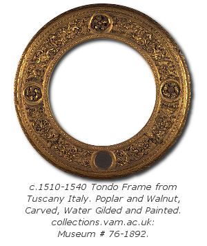 Renaissance Frame History - Tondo Frame